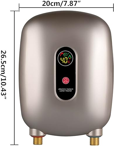 Miniatura 7 de Mini calentador de agua caliente instantáneo sin tanque de 110 V 3000 W con pantalla LCD, sistema de calefacción de lavado de cocina para baño,