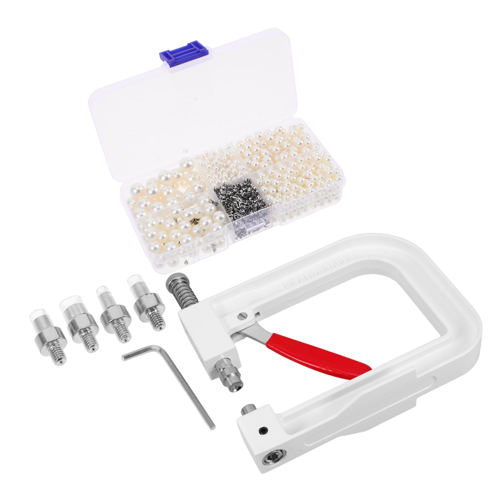 SHINEOFI 1 Juego Máquina de incrustaciones de cuentas manuales Kit de herramientas de joyería Herramienta manual para joyería máquina de ajuste de cuentas Máquina para enhebrar