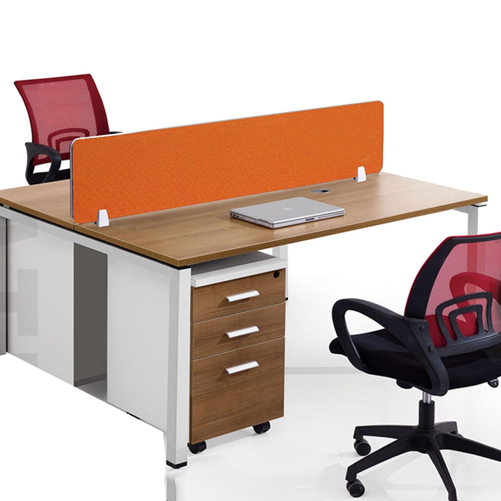 LWJSOCP Desk Privacy Panel 30cm Height Sound Absorbing Cubicle Desk Divider Acoustic Partition for Office and Classrooms Clampon Design (Orange 120x30cm)
