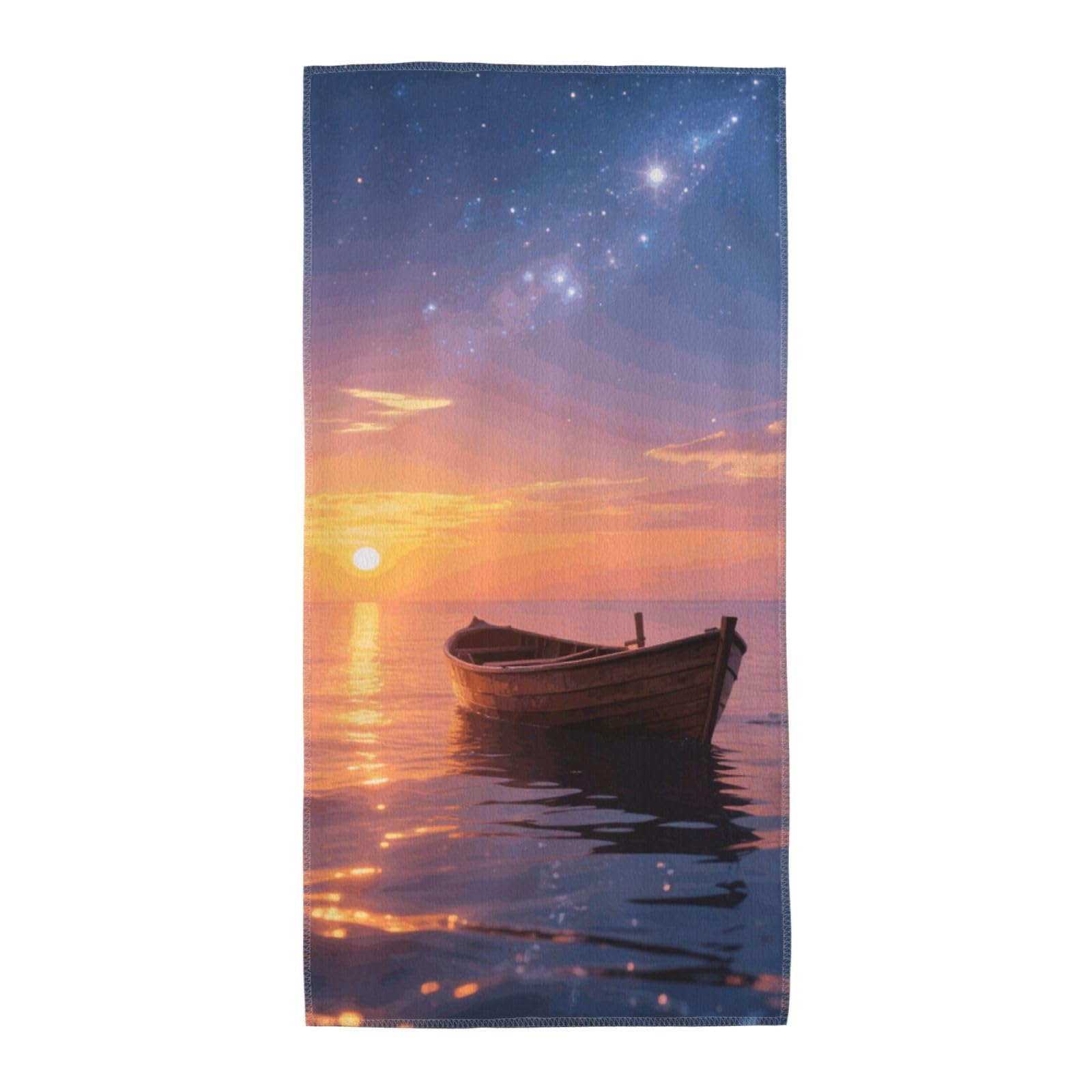 FekiLoot Absorbent Hand Towels 12"X24" Decorative Bathroom Towel Soft Microfiber Face Towel Ocean After Storm Dish Kitchen Towels for Bathroom Kitchen Hotel Spa Bath Towels
