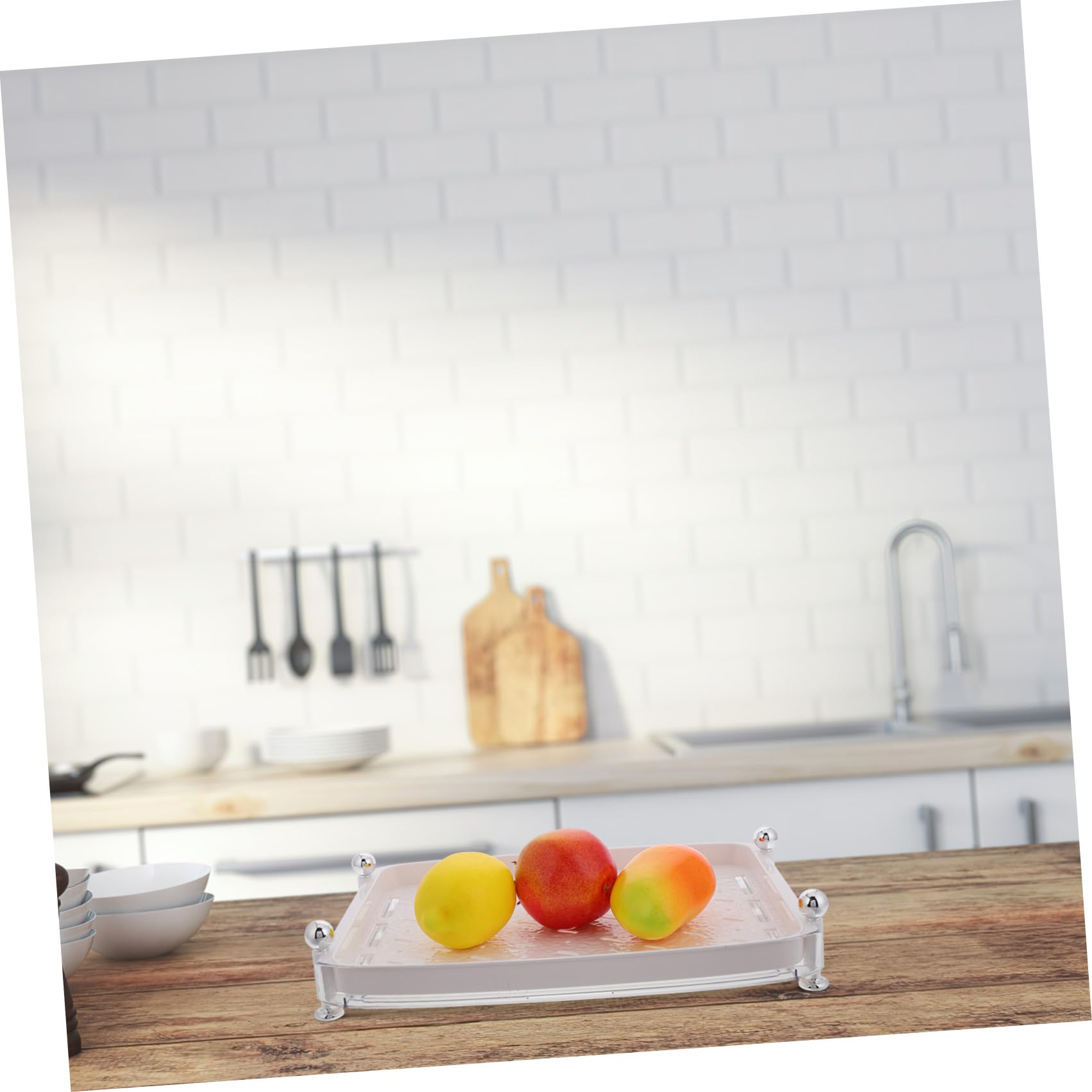 CANIGHT Scaffale Asciuga Bicchieri in Plastico Bianco, Supporto Versatile per Bottiglie e Tazze con Vassoio Rimovibile, per Casa e Ufficio Minimalista