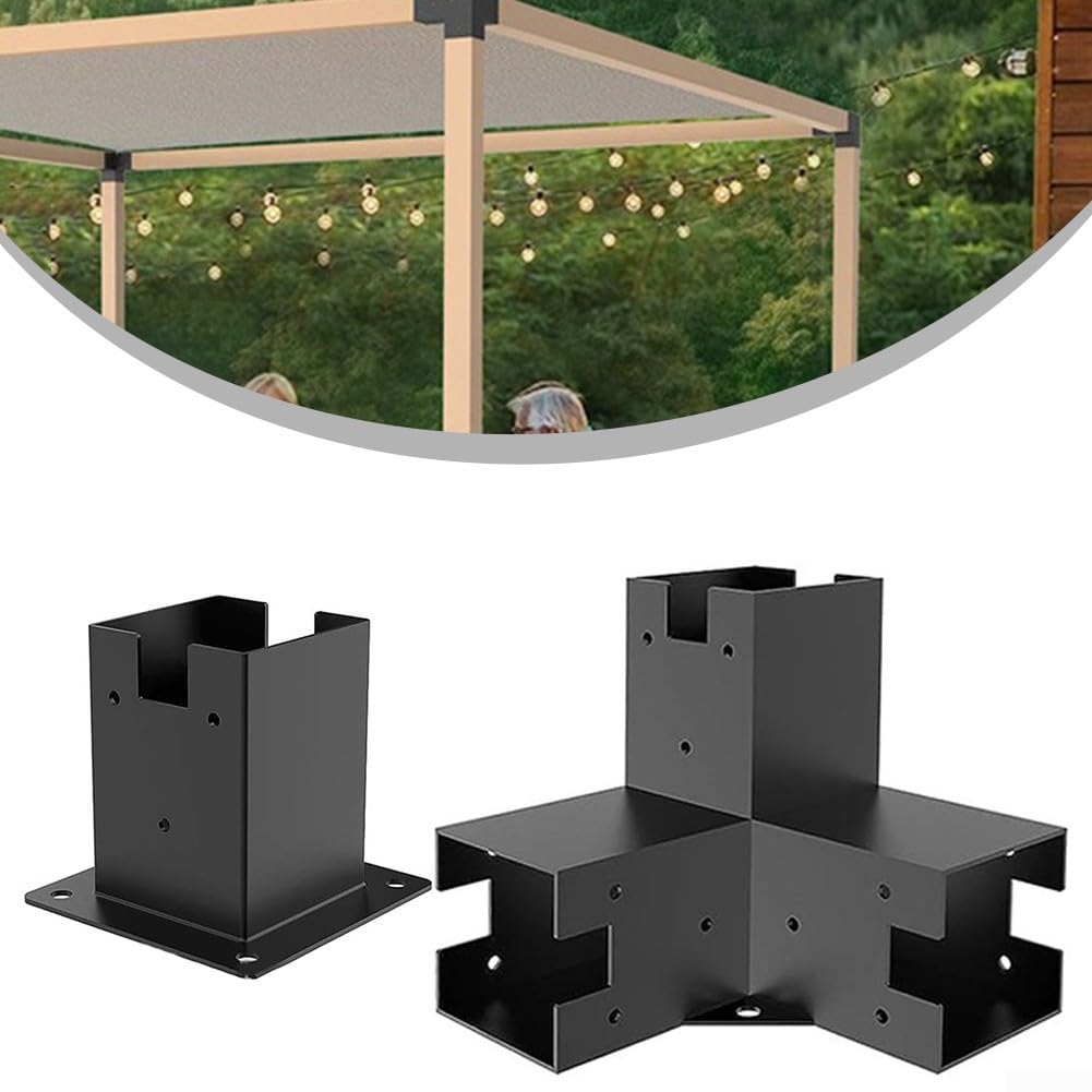 Staffe Per Gazebo E Pergolati - Set 4 Pezzi In Acciaio, Per Travi 2x4, Facile Montaggio