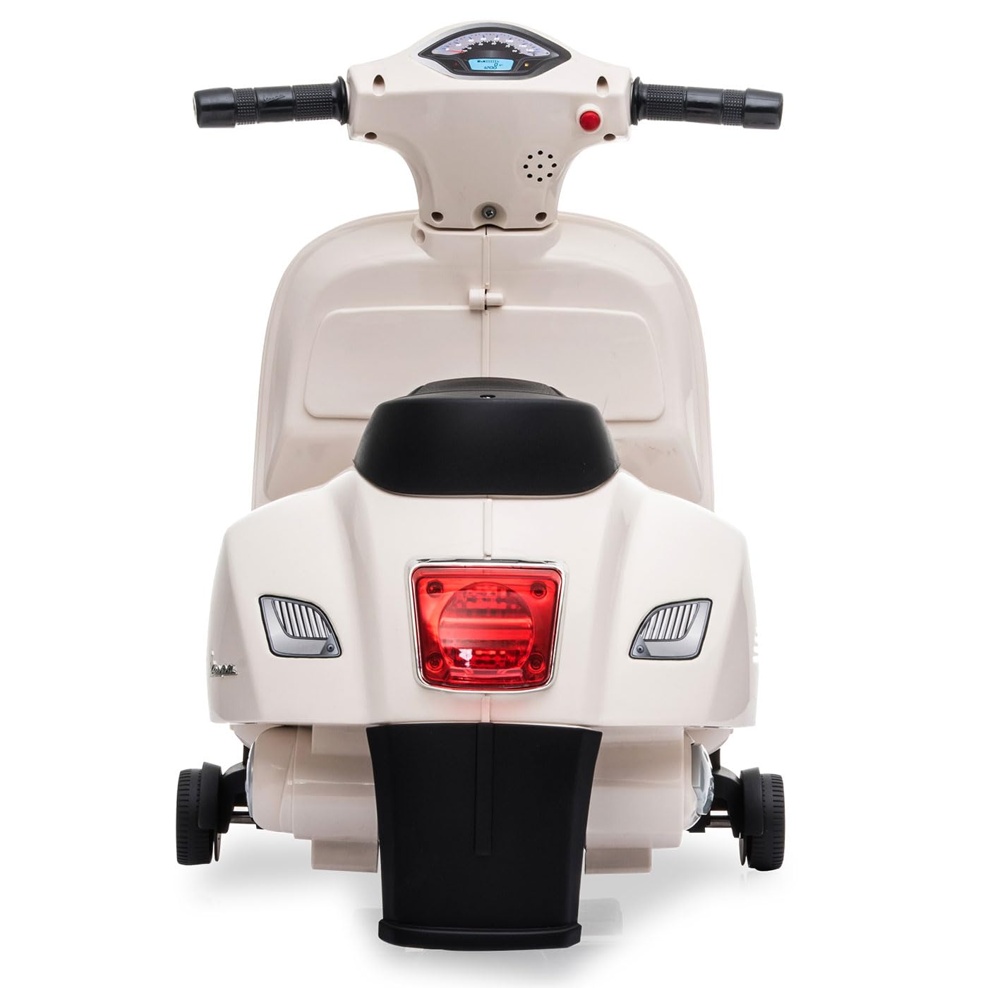 JAMARA 461856 Ride-on Vespa Mini Li-Power 8.4 – samochód elektryczny Vespa dla dzieci od 18 miesięcy, elektryczny samochód samochodowy, do jazdy elektrycznej, koła podporowe, gazu, pomysł na