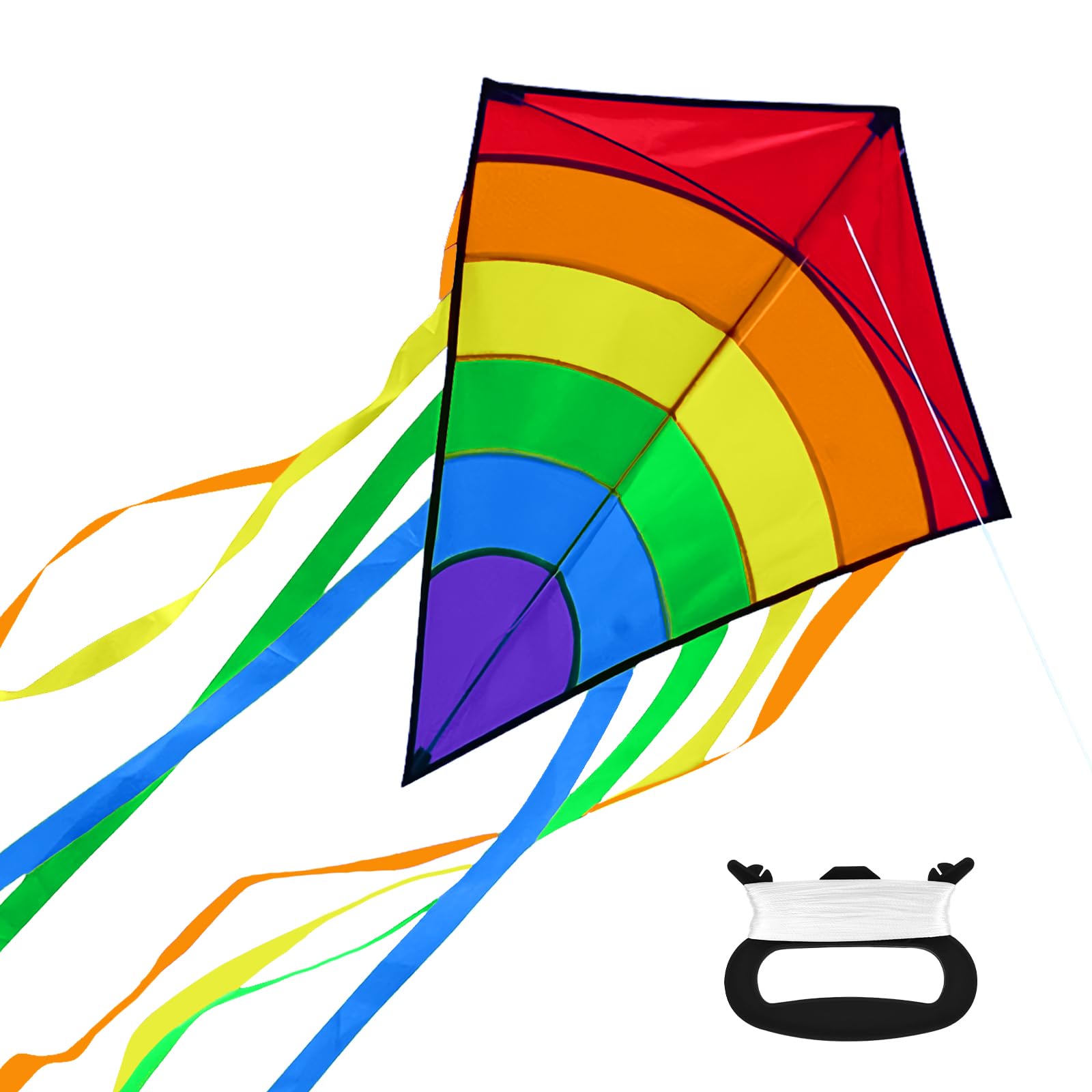 Flintronic Kites for Kids and Adults, Dinosaur Large Kites with Long Tail & 80m Flying String, Easy to Carry & Assemble for Beach Camp Trip Outdoor Games