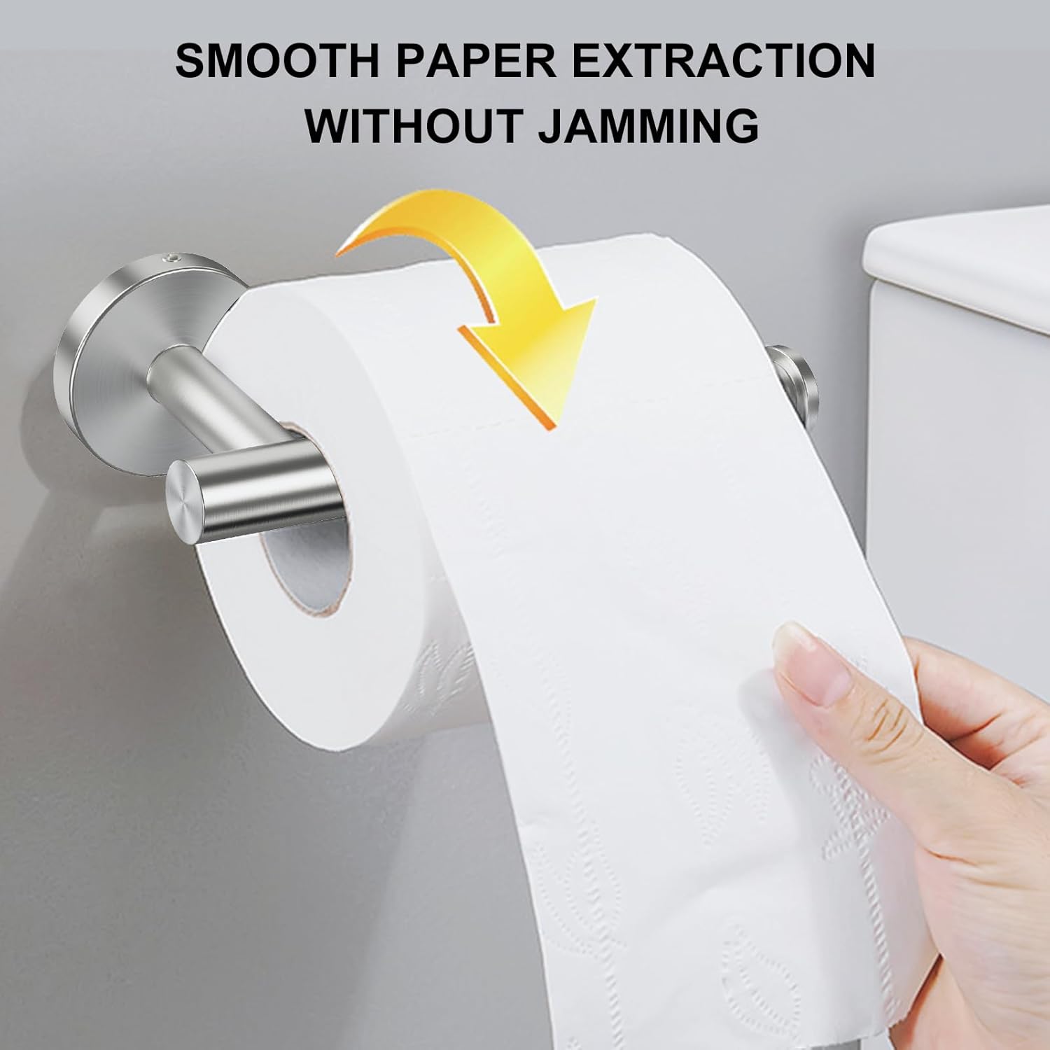 Toilet Paper Holder Wall Mount Screw-in Silver Bathroom Toilet Paper Roll Holders 304 Stainless Steel Tissue Holder for Bathroom Hardware Accessories