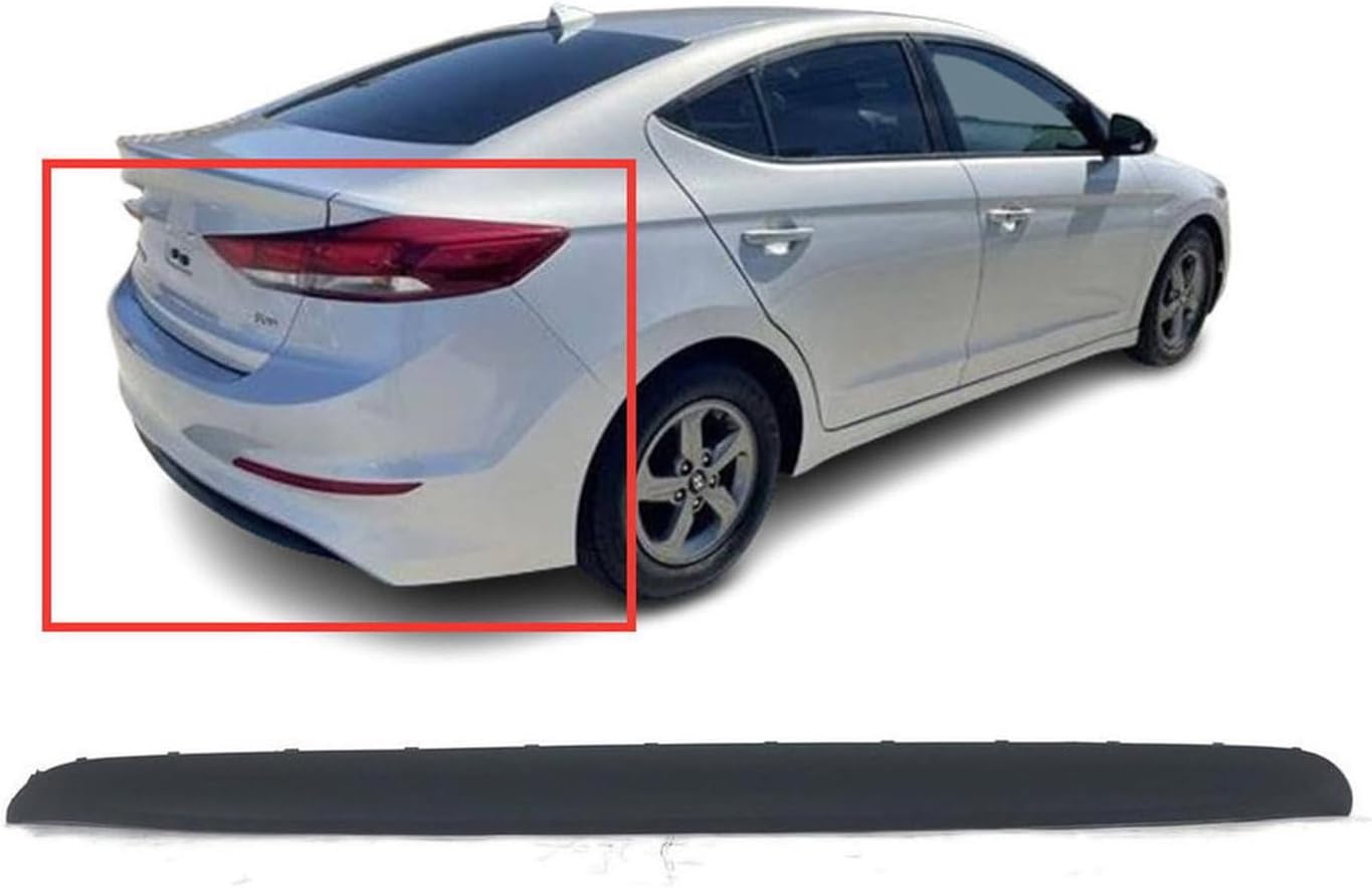 FitParts Compatible With Rear Lower Bumper Valance for 2017-2018 Hyundai Elantra Eco GL GLS LE L SE SEL Limited USA Built Sedan 17 18. New, Primed and Ready for Paint. 86612F2000 HY1195118