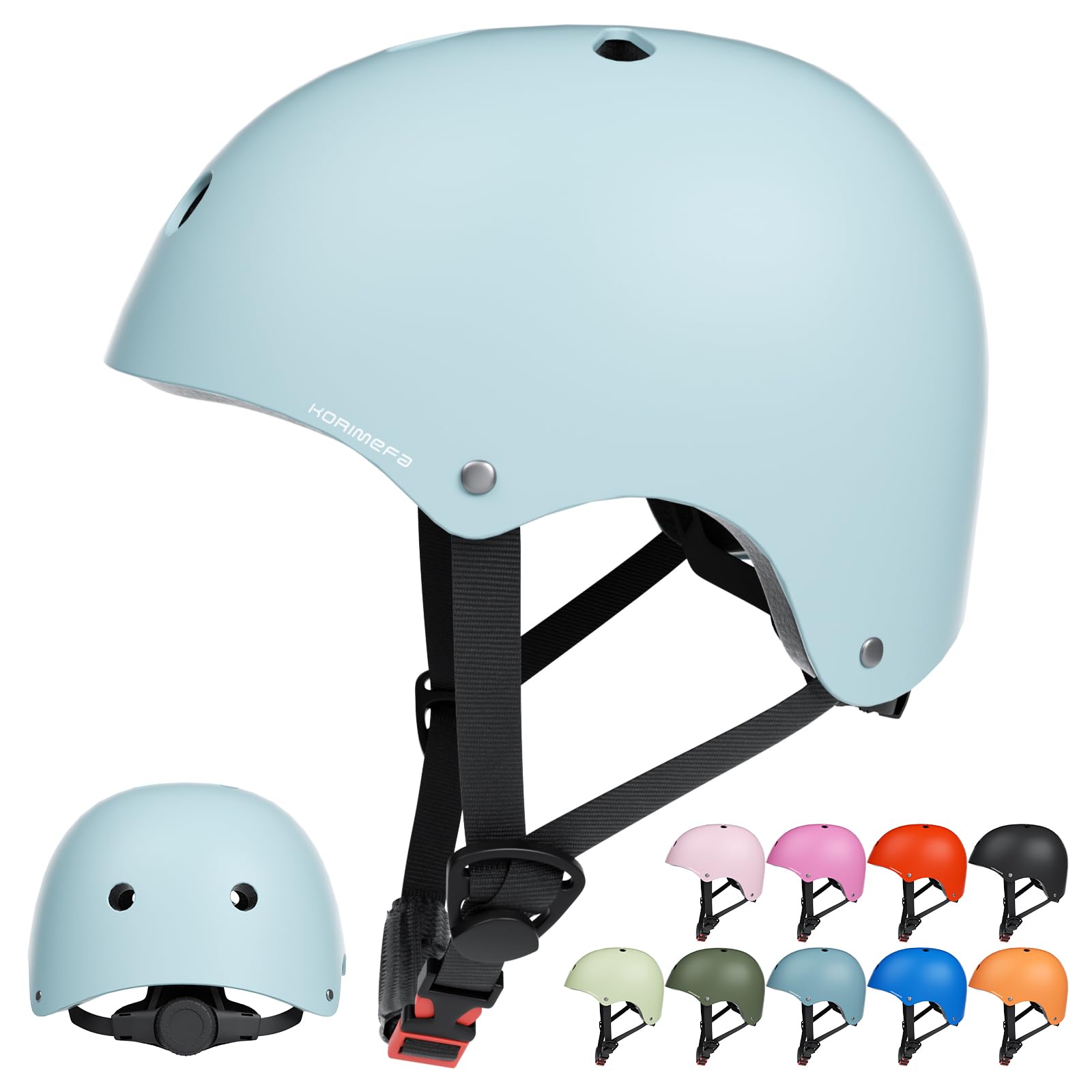 KORIMEFA Casco da Bici per Bambini Casco Protettivo Ideale per Bambini Leggero ma più Sicuro Anche per Skateboard, Monopattino, Pattini a Rotelle per 3-13 Anni Ragazzi Donna