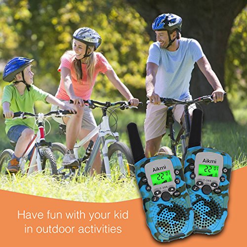 Walkie Talkies Kids Two Way Radio Wireless Interphone 22 Channel FRS GMRS Durable Toy Handheld Walkie Talkie 2 Miles Long Range Battery Operated Boy Gift for Outdoor Adventures Camping and Hiking Camo