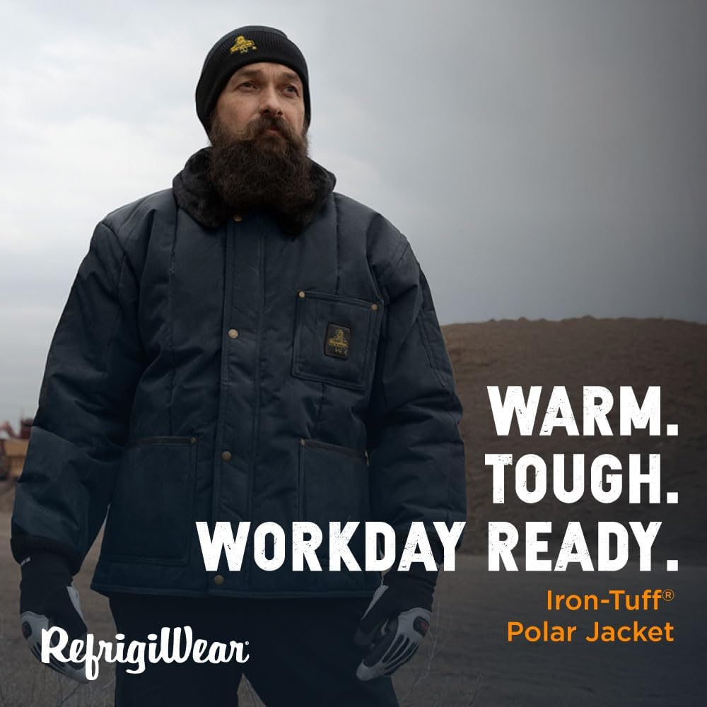RefrigiWear Men's Iron-Tuff Polar Jacket, Insulated Coat, -50°F Comfort Rating