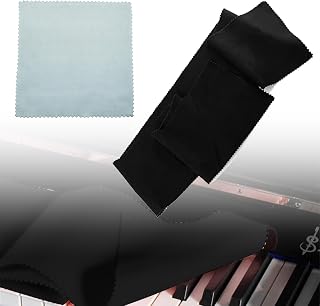 Dust Cover for Piano Keyboard, Piano Keyboard Cover, Piano Keyboard Anti Dust Key Cover, Piano Cover, Cleaning Cloth for Piano Keyboard, Dust Protection, Instrument Cleaning Cloth, 15 x 125 cm