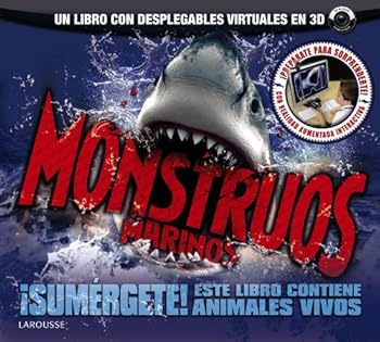 Hardcover Monstruos marinos (Larousse - Infantil / Juvenil - Castellano - A Partir De 8 Años - Libros De Realidad Aumentada) (Spanish Edition) [Spanish] Book