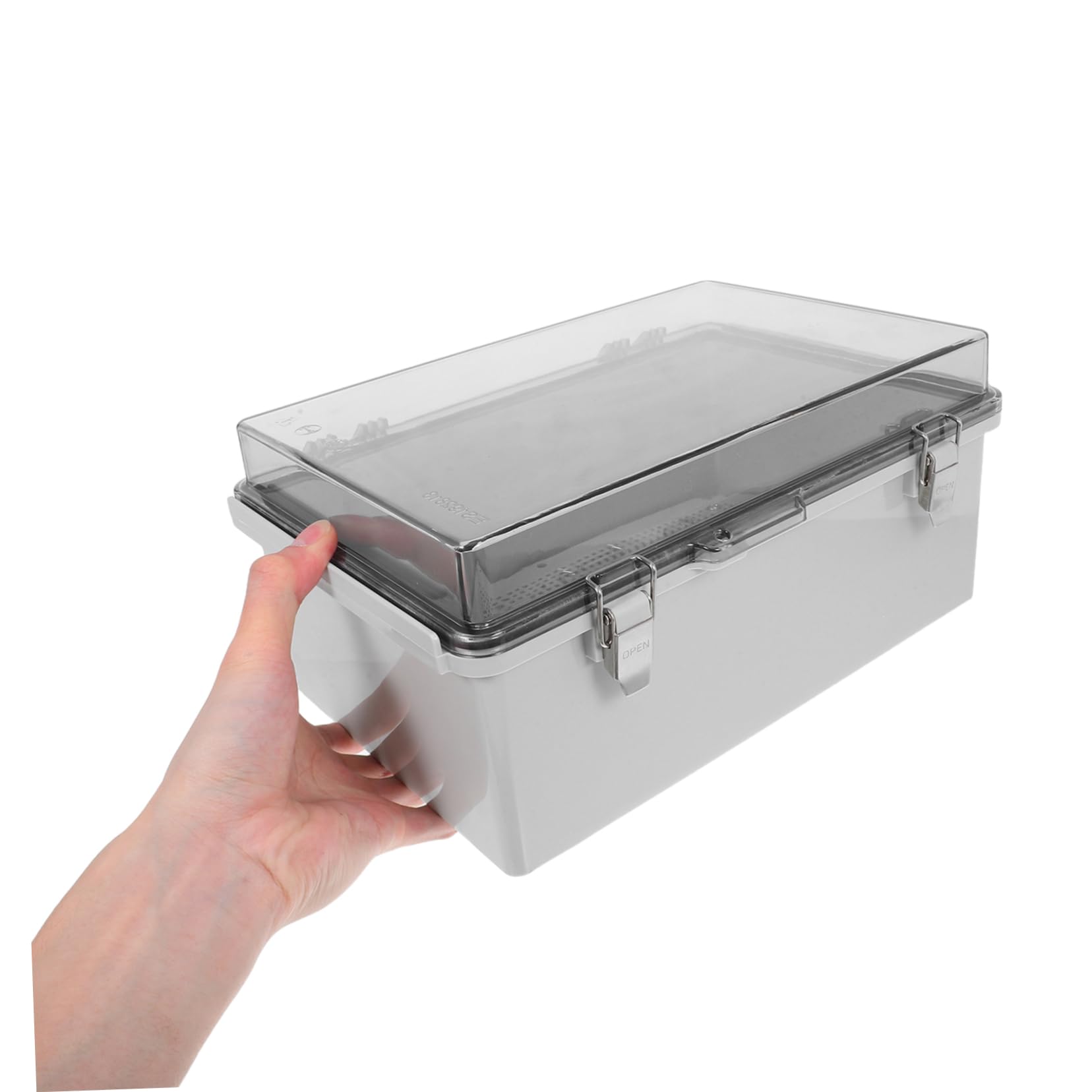 Caja de Conexiones de Cables para Exteriores Ip67 Abs con Placa | Montaje, Blanco con Tapa Translúcida, para Oficinas y Proyectos Eléctricos Comerciales