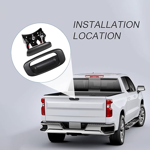 Miniatura 6 de CARMOCAR Kit de reparación de accesorios de puerta trasera para Chevrolet Chevy Silverado GMC Sierra 1999-2006 incluyendo mango, bisel, pestillos,