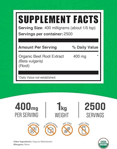 Miniatura 2 de BULKSUPPLEMENTS.COM Extracto de raíz de remolacha en polvo, suplemento de superalimentos, suplemento de remolacha en polvo, vegano, sin gluten, sin