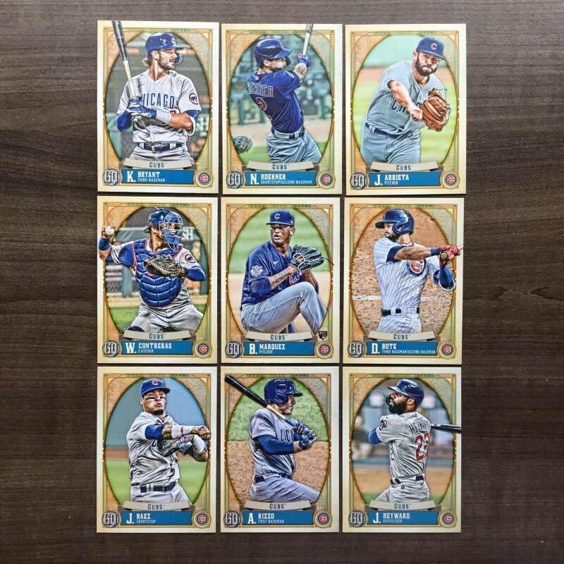 2021 Topps Gypsy Queen Baseball Chicago Cubs Base MLB Hand Collated Team Set in Near Mint to Mint Condition of 9 Cards #19 Willson Contreras #41