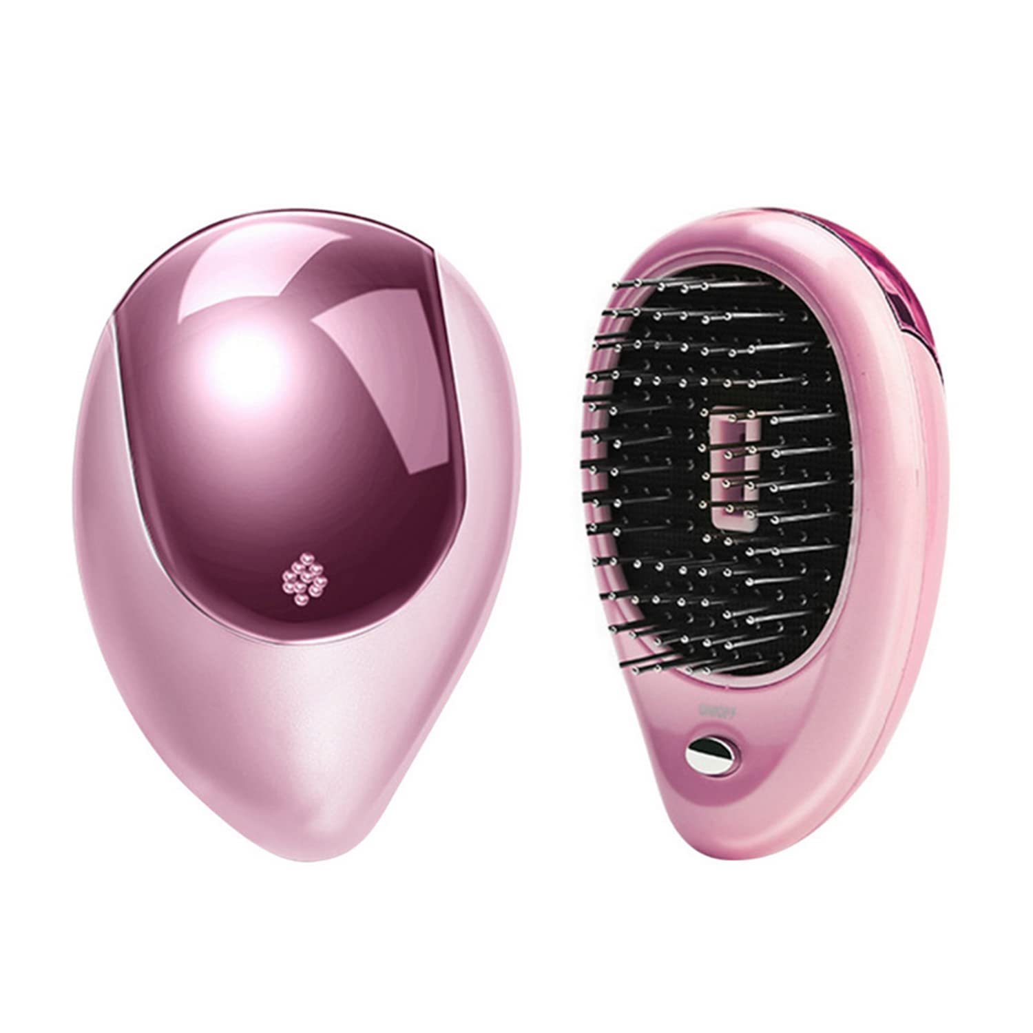 SKEIDO Ionic comb Portable Hair Brush Anti-static Massage Negative Ion Comb Mini Hair Straightener Comb Magic Hairbrush Styling Comb-pink