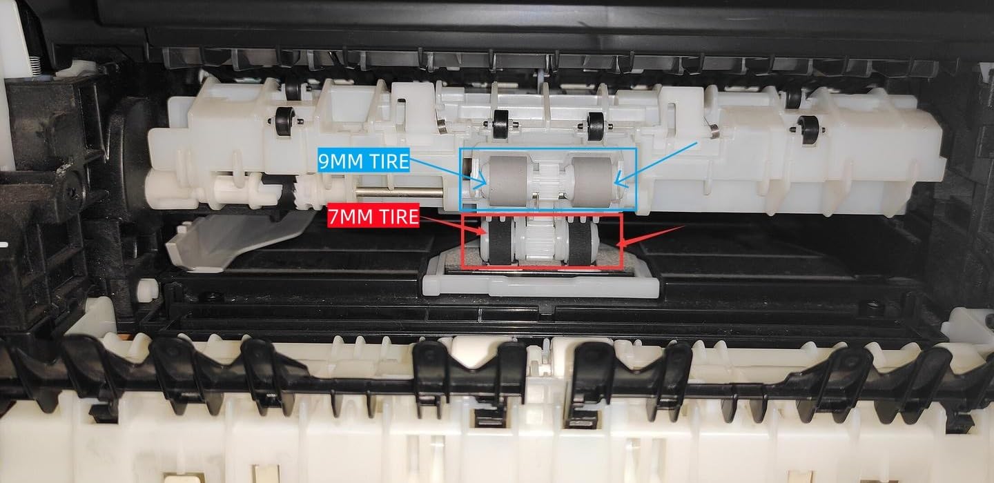 OKJIEER Rouleau de ramassage d'alimentation en Papier Compatible pour Canon, MG 2180 2580 3180 3570 3580 3680 5480 5580 5680 6180 6280 6380 6400 6530 6680 6730 6880(1X 7mm Tire)