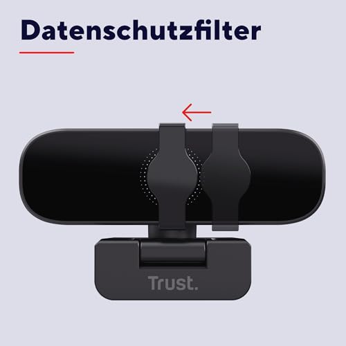 Trust Oran 1080p Webcam PC, Full HD USB Web Cam mit Blickschutzfilter, PC Kamera mit Mikrofon, Fixfokus 30 FPS, 85% Recyclingkunststoff, Videokamera für Laptop Desktop Mac Windows Zoom Teams - 2