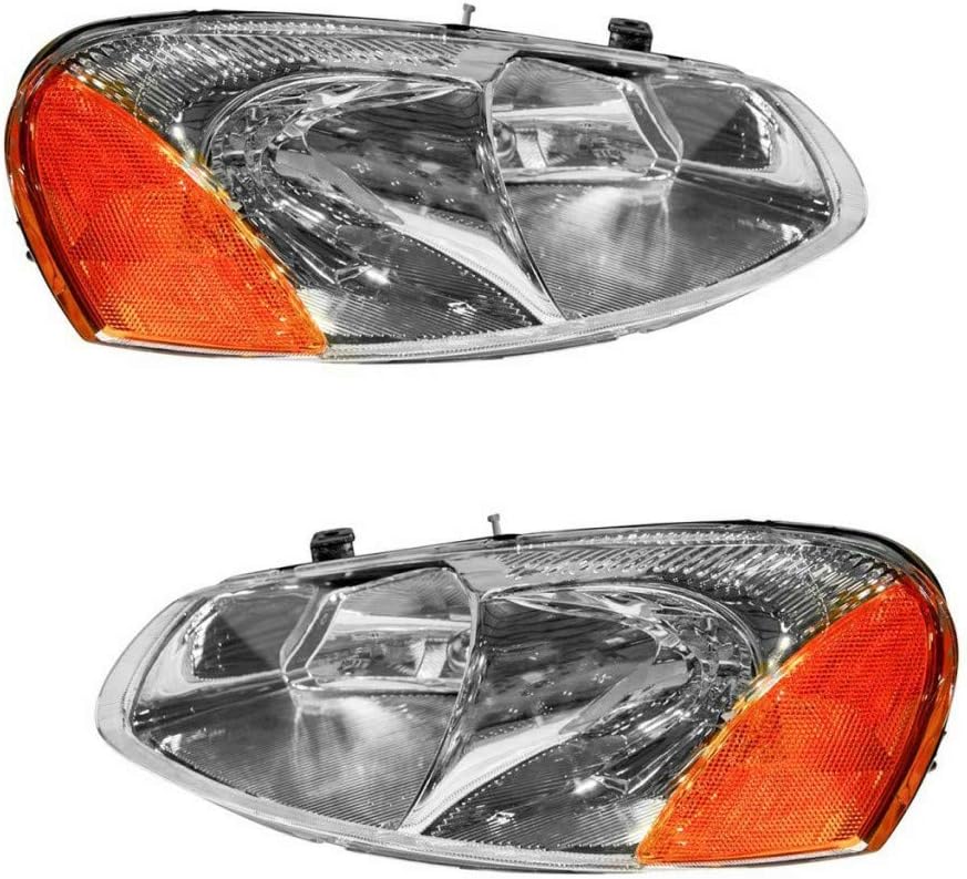 CarLights360: For 2001 2002 Chrysler Sebring Headlight for Sedan Only Assembly Driver and Passenger Side DOT Certified w/Bulbs - Replaces CH2502128 CH2503128 (Vehicle Trim: Sedan)