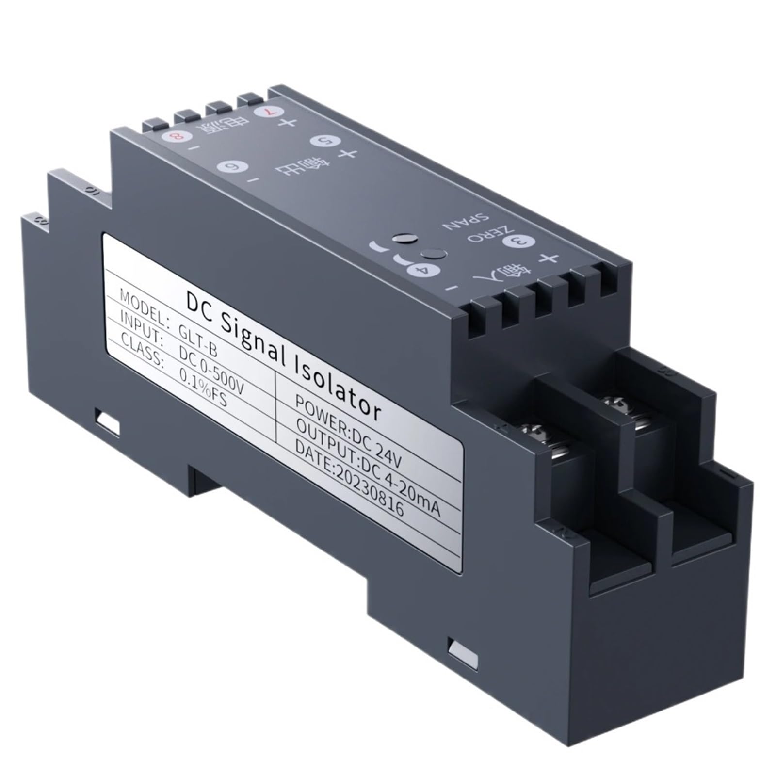 Aislador de señal 4-20mA 0-10V 0-5V 0-10mA Aislador de señal analógica 1 en 1 salida 1 entrada 2 salida Convertidor de señal de voltaje de corriente CC(GLK,INPUT 0-10V_1 IN 2 OUT_OUTPUT 0-5V)