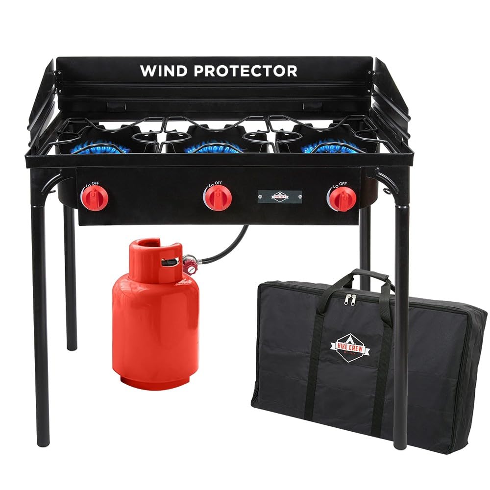Hike Crew Cast Iron 3-Burner Outdoor Gas Stove