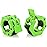 Greententljs Barbell Collars 2 Inch Quick Release Pair Locking 2 Pro Olympic Bar Clip Lock Barbell Clamp 45lbs Weights Plates Clips Workout for Weightlifting Fitness Training (Neon-Green)