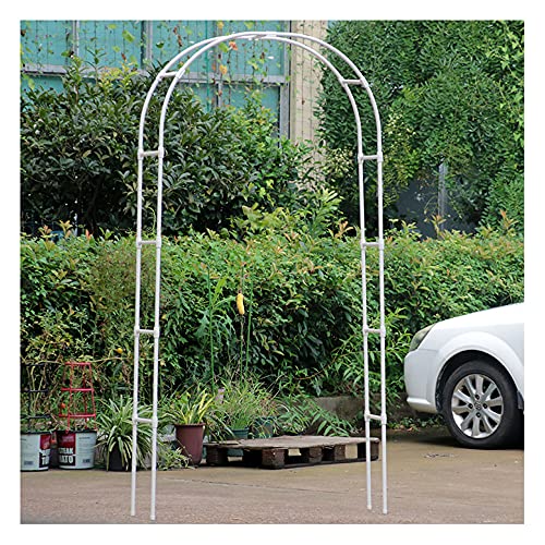 GEREP Arco para Rosales Marco de Metal Arco de Rosas, Pabellón, Pérgola, Jardín, para Plantas Trepadoras, Decoración de Jardín/Blanco / W1.8×H2.4m