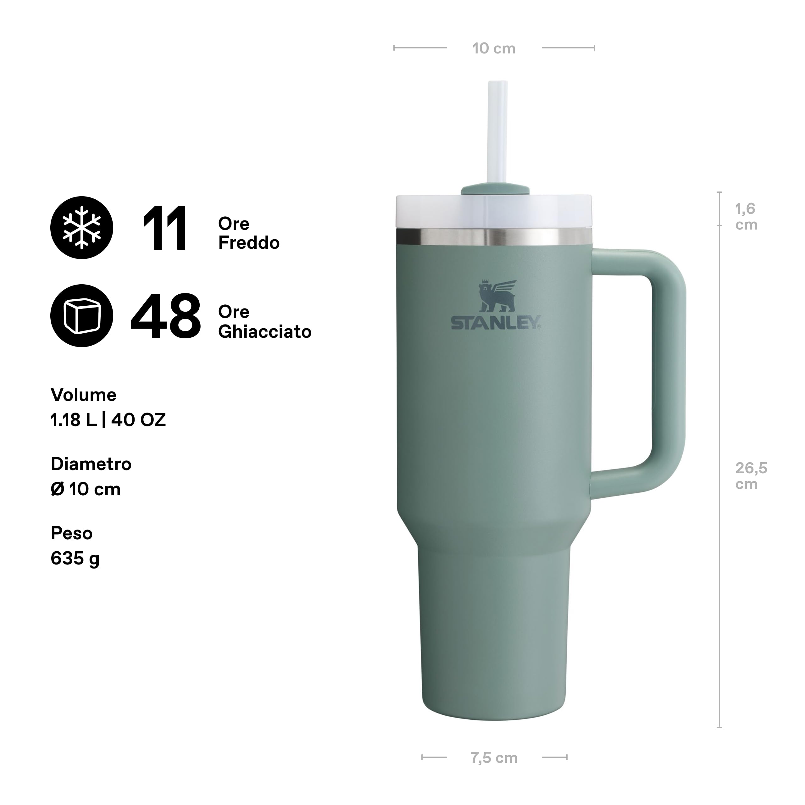 HALM Cannucce Di Vetro Per Stanley Quencher - Set Da 6, Prodotto In Germania, Lavabili In Lavastoviglie, Senza BPA (Rosa)