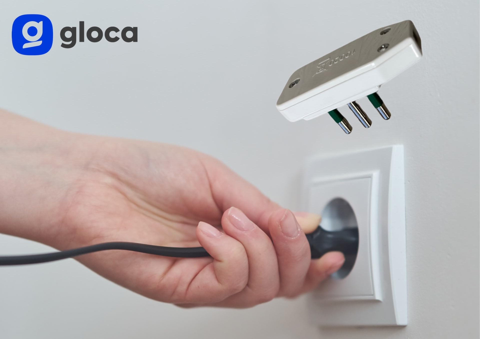 gloca Set 5 Spine Piatte Salvaspazio 10A Colore Bianco Standard Italiano 250V