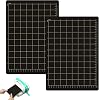 Copkim 2 Pcs 9W 12.5L Magnetic Cutting Shim Grid Magnetic Shim Embossing Machine Die Pads Black Sheet Die Cutting Machine Accessories