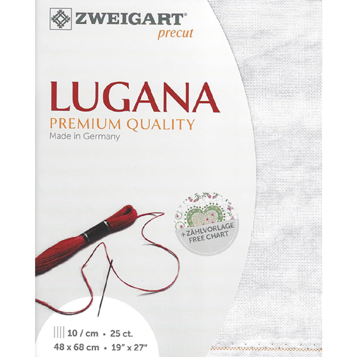 Zweigart Vintage Marble (7139) 25 Count Lugana Cotton Evenweave Fat Half Metre Measuring 100cm x 70cm (40 x 27 Inches)