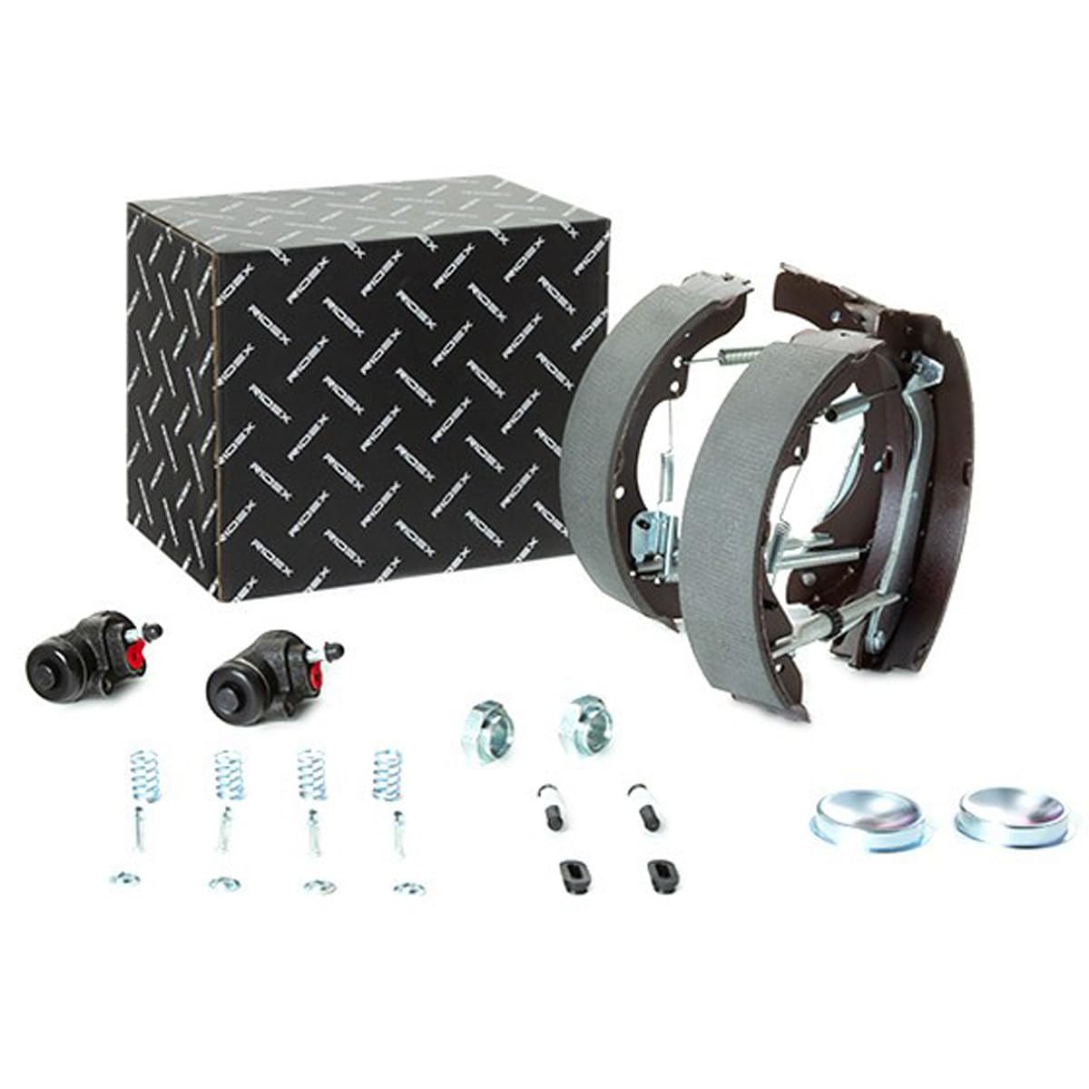 RIDEX 3859B0014 Bremsenset Trommelbremse Bremsbacken Satz mit Radbremszylinder mit Zubehör Hinten Kompatibel mit FIAT DUCATO Kasten 290 DUCATO Pritsche/Fahrgestell 290 DUCATO Kasten 280, PEUGEOT