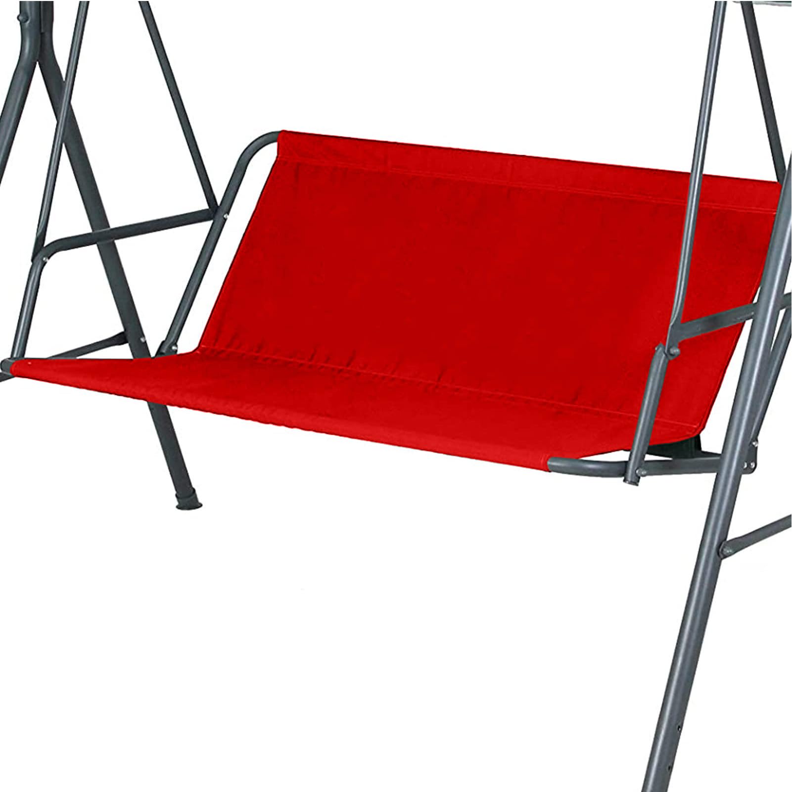 Pokrowiec na siedzisko ogrodowe 600D na fotel bujany, zapasowy pokrowiec na huśtawkę Hollywood, pokrowiec na fotel ogrodowy, rozmiar: 168 x (54 + 54) cm/66,1 x (21,2 + 21,2), kolor: czerwony