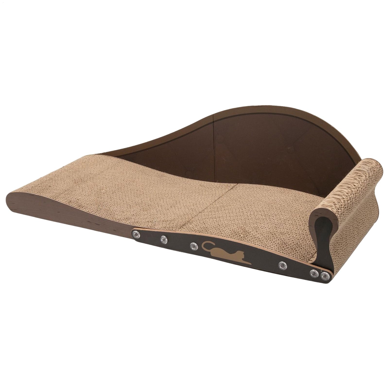 Grattoir pour chat en carton ondulé lit salon design crabe pour intérieur
