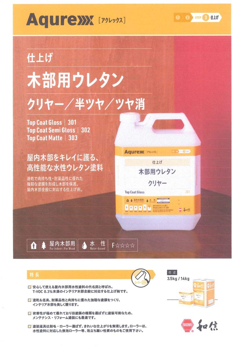 Amazon | 和信化学工業 アクレックス 木部用ウレタン ツヤ消 14kg 