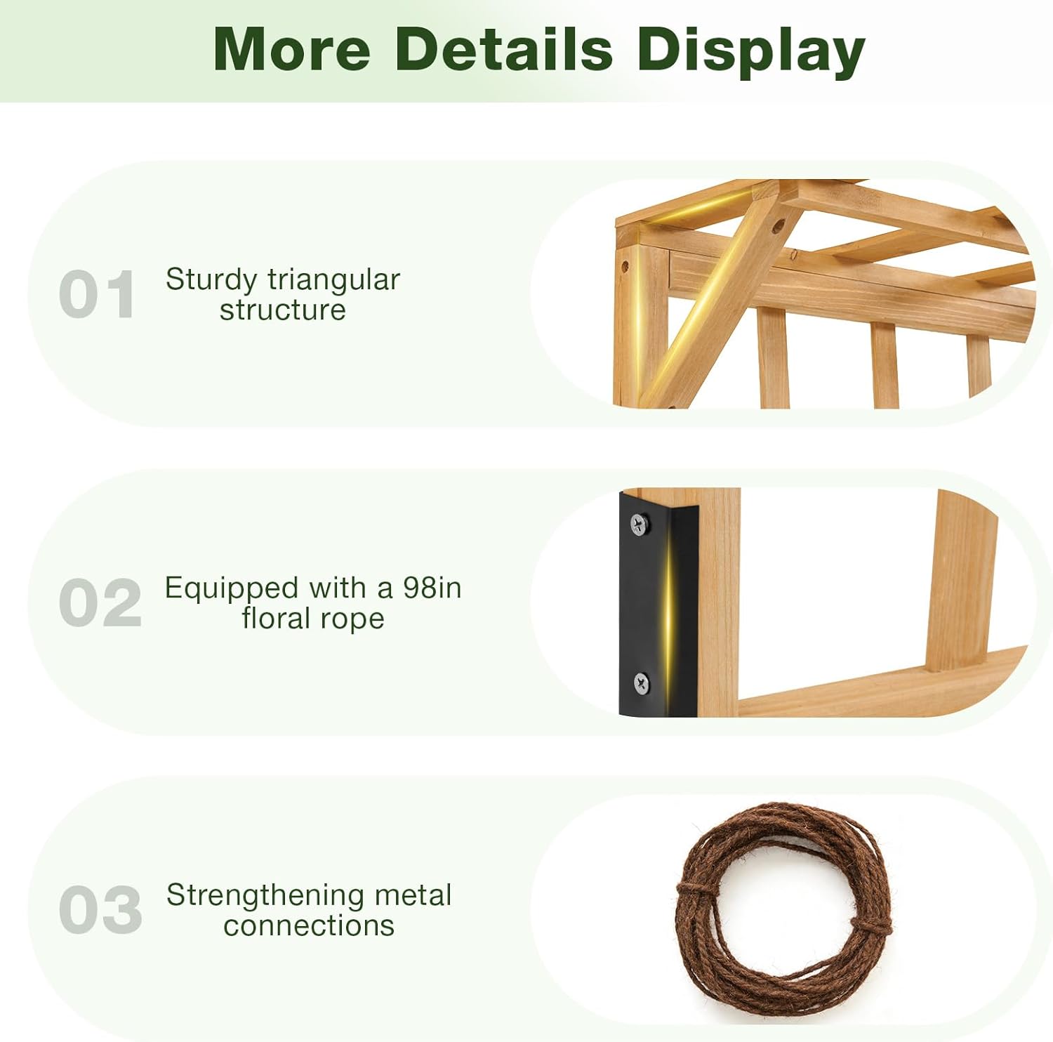 Aoxun 72" Raised Garden Bed with Trellis, Wood Planter Container with Hanging Roof & Garden Boxes for Climbing Plants Flowers Vine (2 piece)