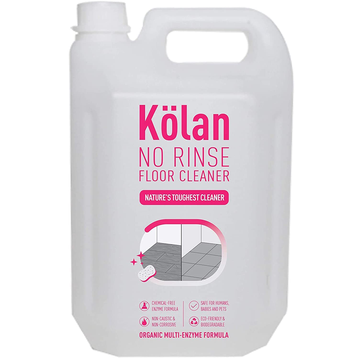 Kolan No Rinse Floor Cleaner Natures Toughest Cleaner Organic Multi-Enzyme Formula, Biodegradable, 169 fl oz / 5 L (B087V6LS7N) Amazon Price History, Amazon Price Tracker