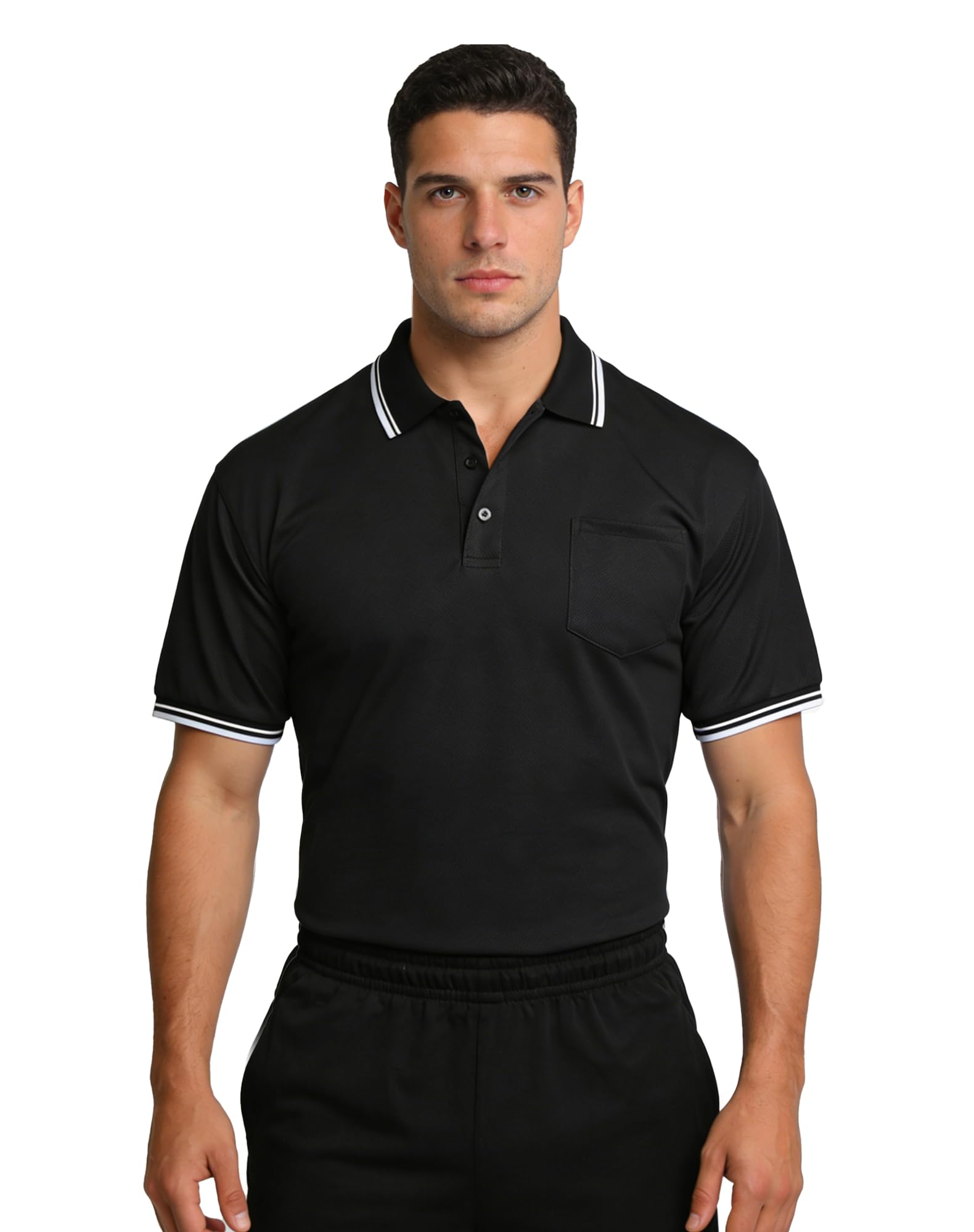 VKT Umpire Shirt Polo Short Sleeve Baseball Softball Ref Uniform Referee Gear Sized for Chest Protector - 3