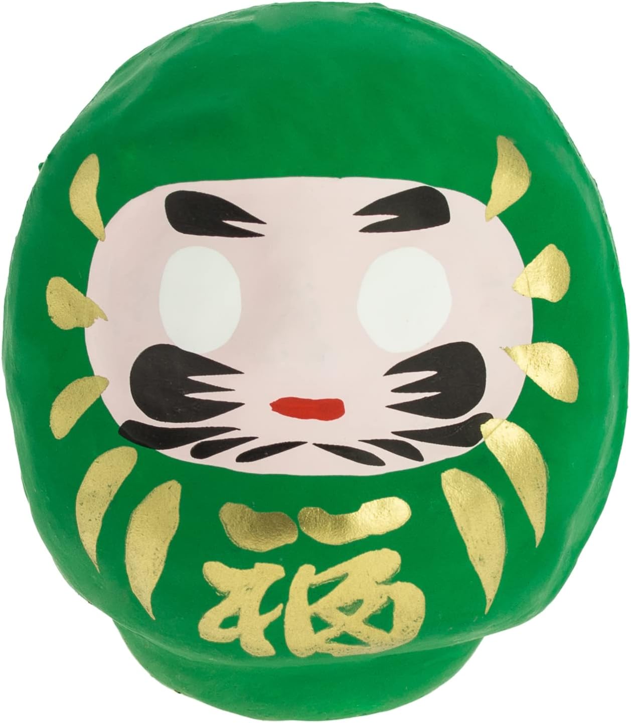 Daruma Portafortuna Giapponese - 4.5 Cm, Cartapesta Dipinta, Verde (Salute), Simbolo Zen Per Obiettivi - Foto 9