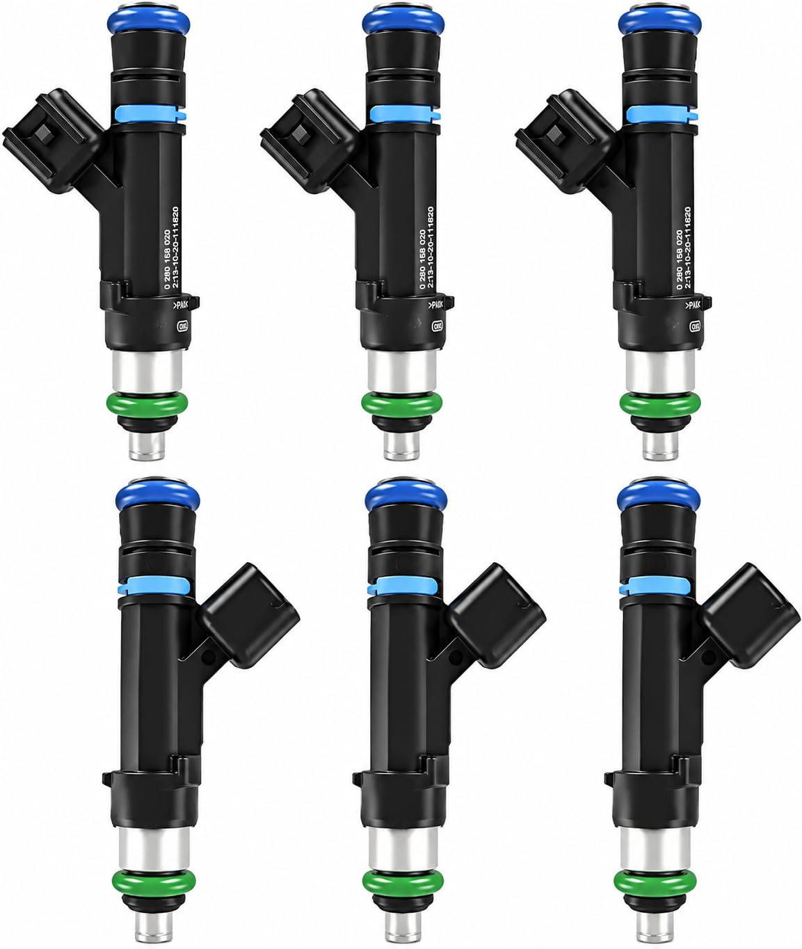 HiSport Fuel Injector 0280158020 6PCS Repalcement For Dodge Jeep Mitsubishi