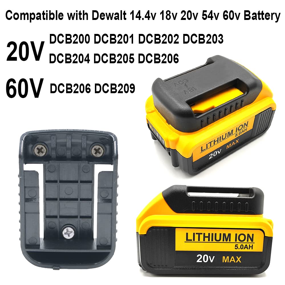 Support Batterie Et Perceuse DeWalt - Lot De 6 Porte-batteries + 3 Supports - Pour Outils 20V/60V - Avec Vis