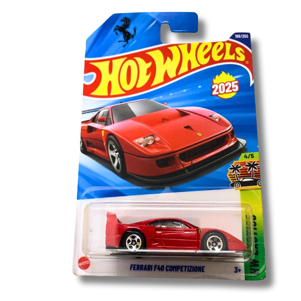 THE ESSENTIAL HUB HW Red Ferr@ri F40 Competizione Diecast Car | 1