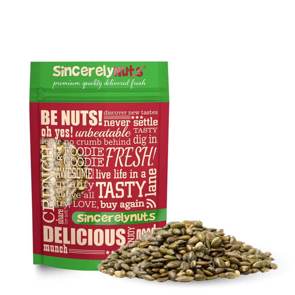 Sincerely Nuts Shelled Pepitas Pumpkin Seeds Salted (2 lb bag) | Delicious Nutrient Dense Low Carb Snack | High in Magnesium & Manganese Minerals |