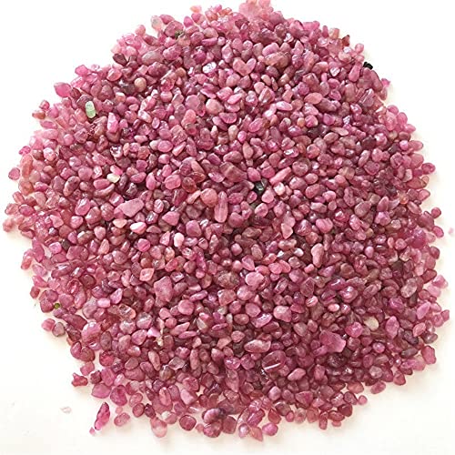 IINKUEYK Lleno de Textura For turmalina roja Natural Cristal de Cuarzo Piedra caída RiekiGarden Decorativo for la Venta 100g