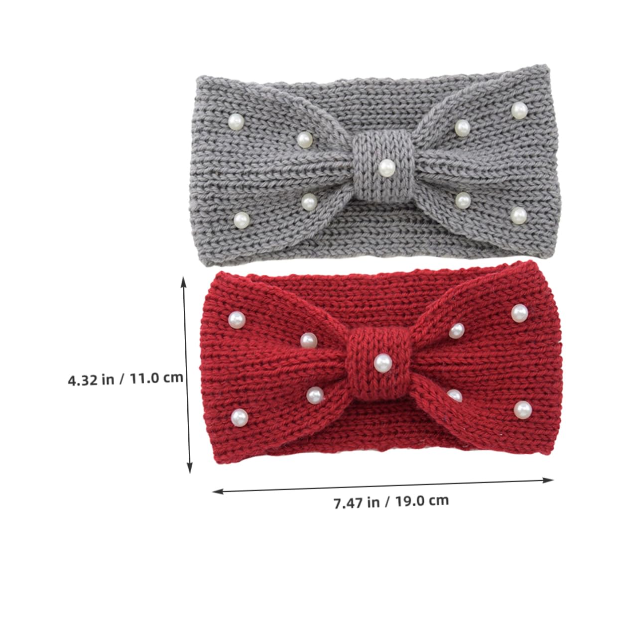 WRITWAA Soft Stretchy Pearl Headband Women's Knit Head Warmer Fashionable Scarf Accessory