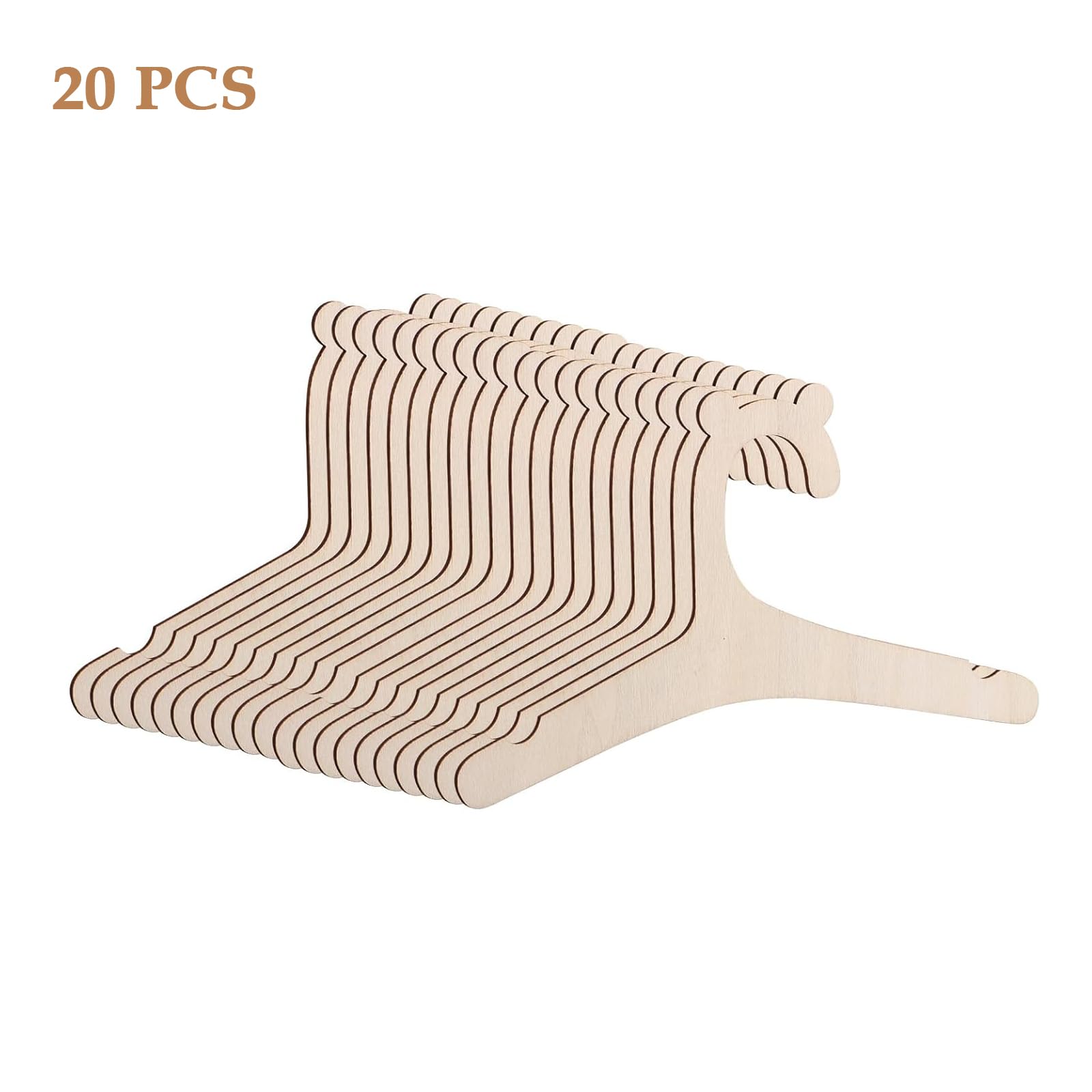 20 Grucce Neonato In Legno Con Design Orsetto - Antiscivolo, Per Vestiti Bambini, Naturali - Foto 9