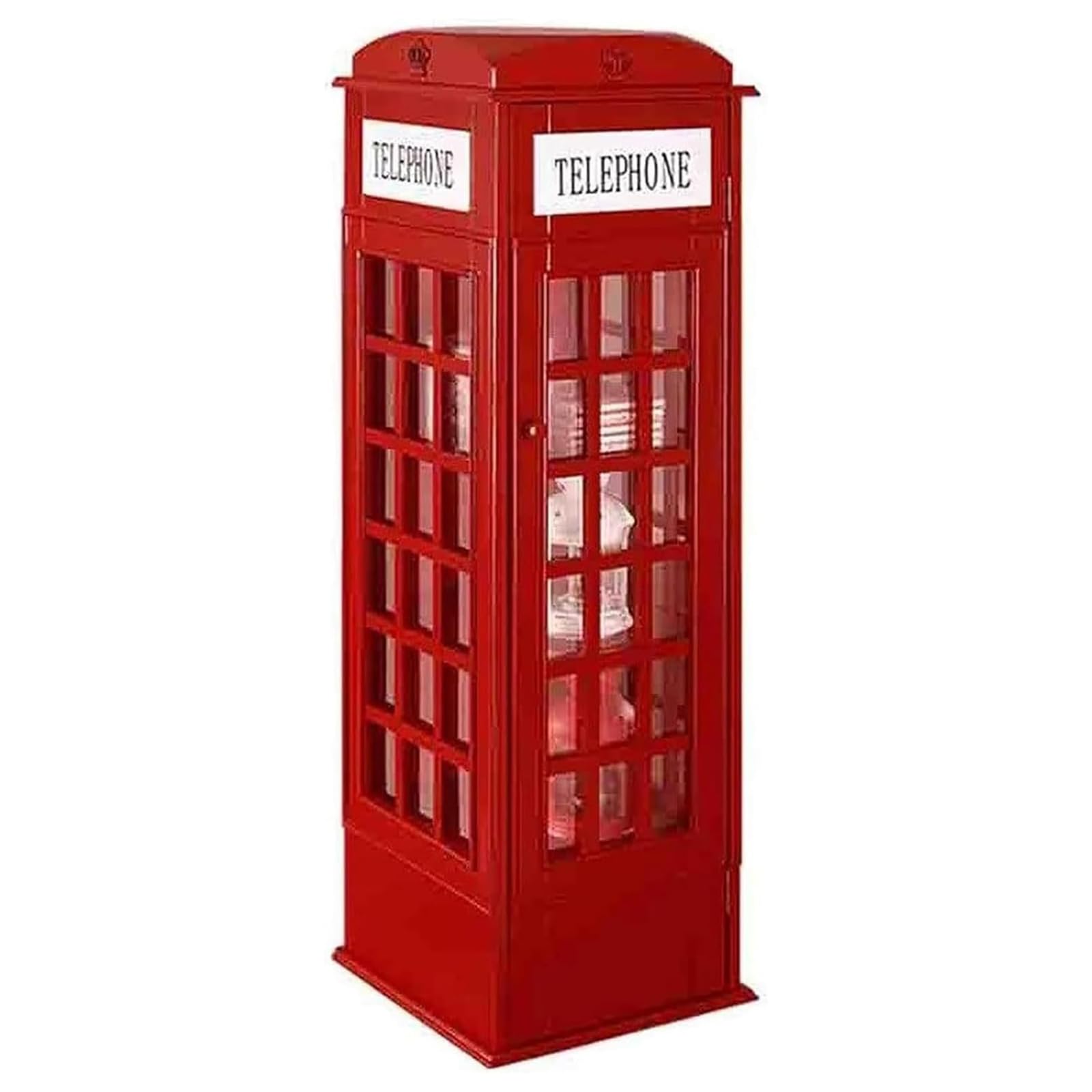 Aazon.co: CQAEBGS Telephone Booth Bookshelf 5-Tier Bookcase, Vintage Storage Shelves Sall