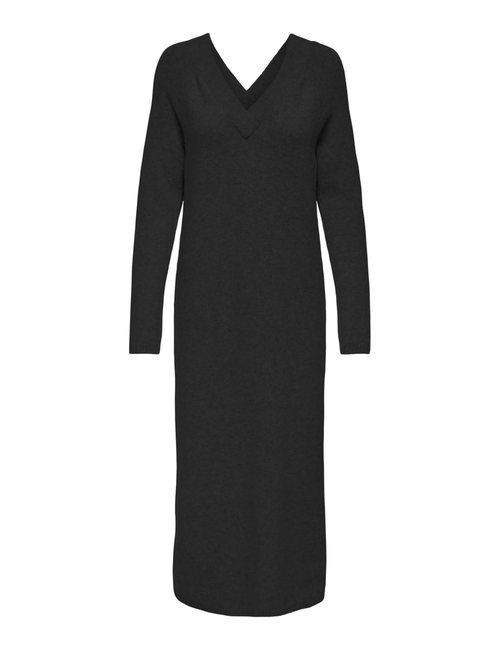 ONLY Women's Onljeanett Life LS V-Neck Dress CC KNT Dress, Black, M