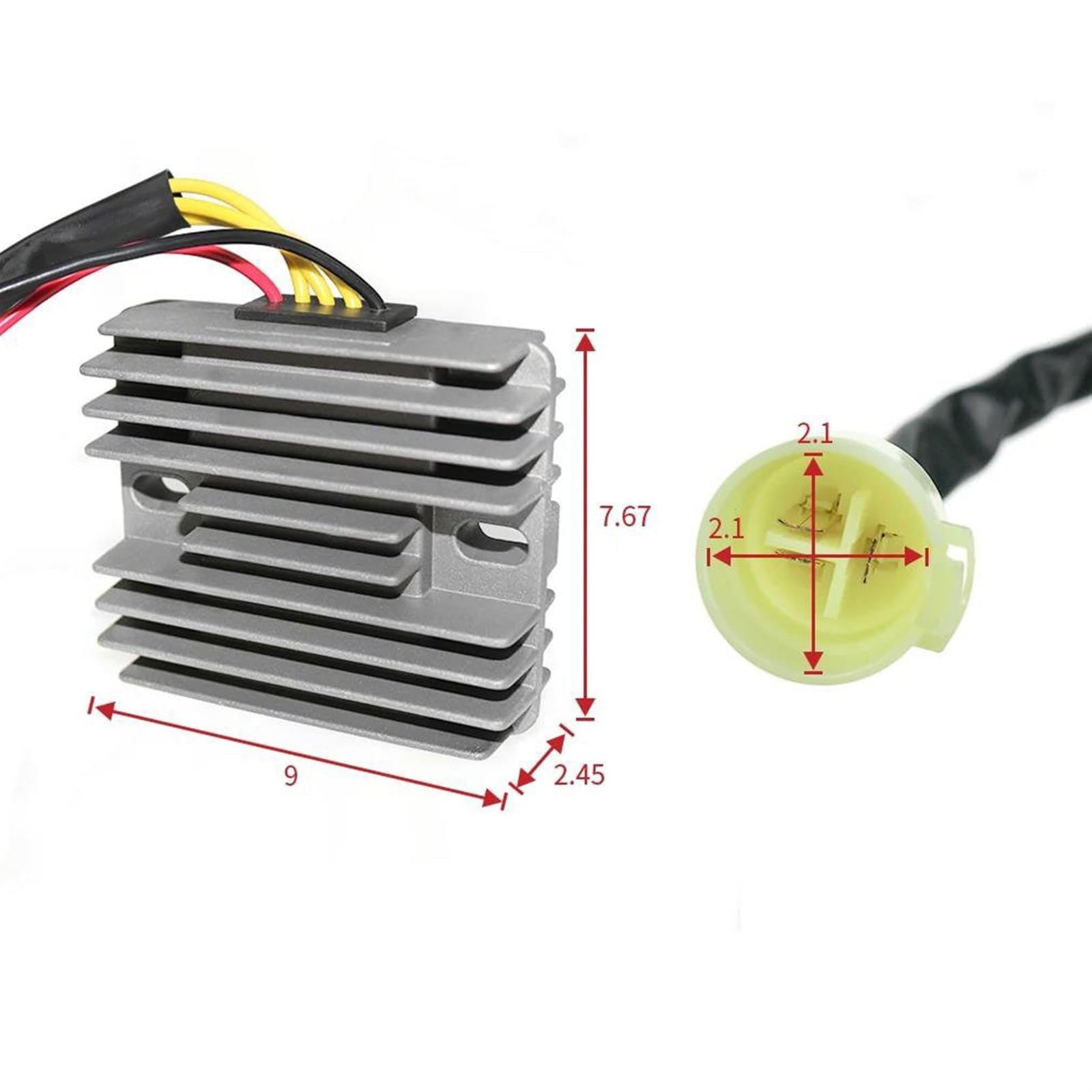 regulador de Voltaje Regulador De Voltaje para Motocicleta, Rectificador Estabilizador De Voltaje Motor Fueraborda para Yamaha 80-100Hp, 4 Tiempos, 2000-2005