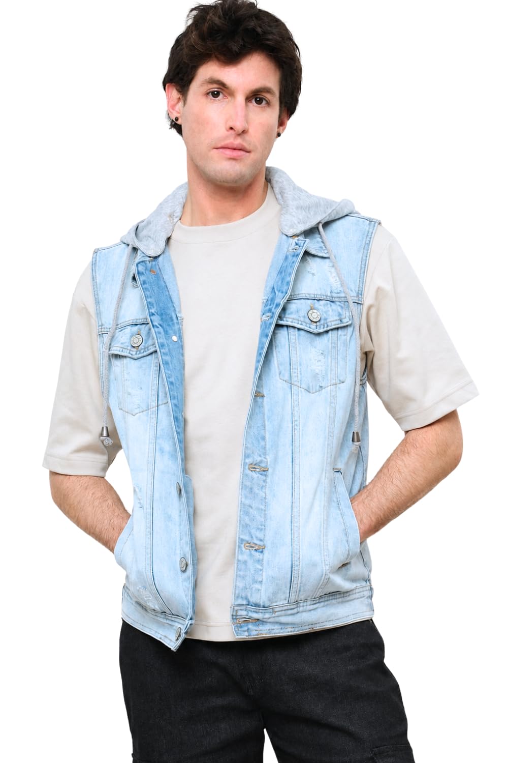VICTORIOUS Rocker Denim Jean Vest Jacket